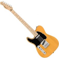 Squier By Fender Legacy Affinity Series™ Telecaster® Left-Handed, Maple Fingerboard, Black Pickguard, Butterscotch Blonde_elektricna gitara za levoruke